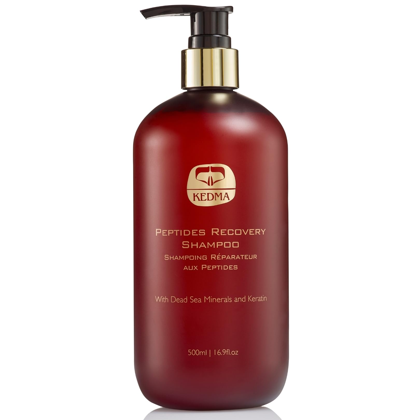 KEDMA - Shampooing Réparateur aux Peptides pour Cheveux Fins - 500ml | Le shampooing aux peptides et à la kératine aide à renforcer les cheveux fins et à leur donner une apparence plus dense.