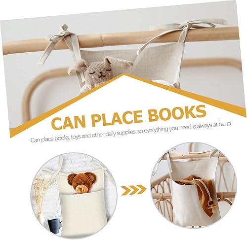 Miniatura 7 de Operitacx Bolsa de almacenamiento colgante Organizador de pañales Accesorios de cuna Multifuncional Bolsa colgante de noche de juguete