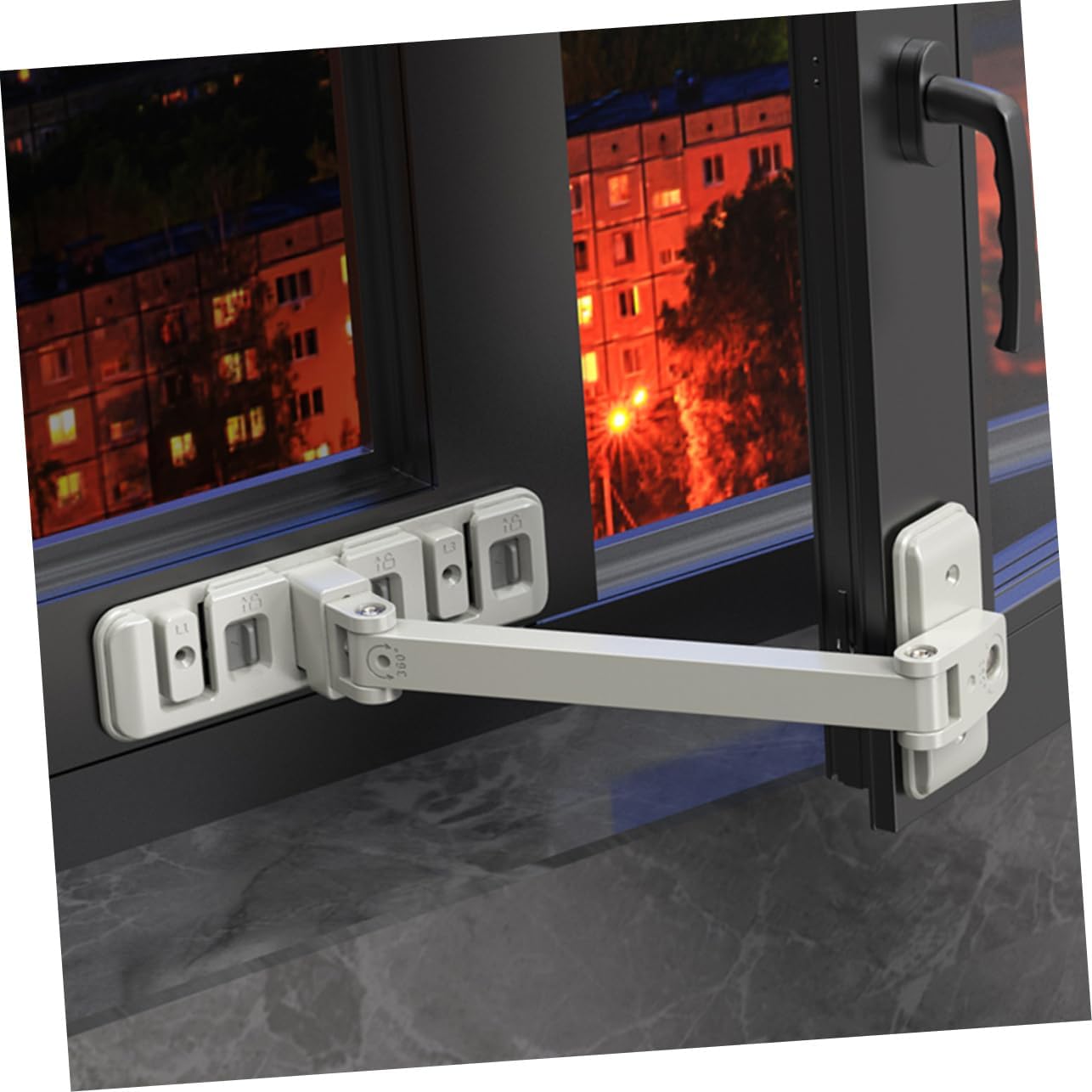 Boy Girl Safety Window Lock Adjustable Strap Lock for Proofing Easy Installation No Damage to Furniture for Cabinets Fridges and Doors