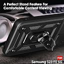 TheGiftKart Tough Armor Bumper Back Cover Case for Samsung Galaxy S23 FE 5G | Sliding Camera Cover, Kickstand & Ring Holder | 360° Protection Back Cover for Samsung Galaxy S23 FE 5G (PC & TPU, Black) gallery image