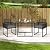 HAPPYGRILL 3 Pieces Outdoor Patio Dining Set, PE Rattan Furniture Set with Cushions, Tempered Glass Tabletop, Space-Saving Rattan Dining Chair Table Set for Backyard Poolside Balcony