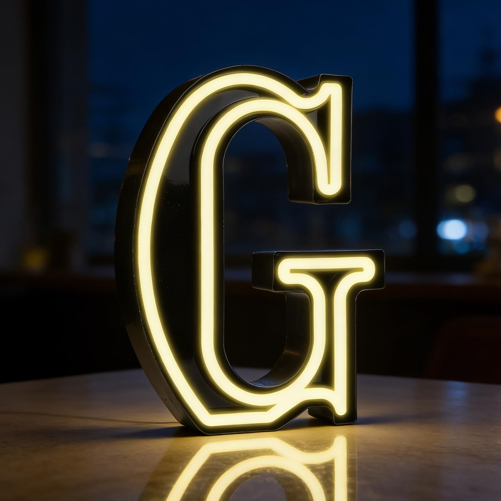 LED Letter Lights, Light Up Letters G, Alphabet Sign Gifts for Girls Women Party Birthday Decorations Valentine Wall Table Decor Battery Operated (G)