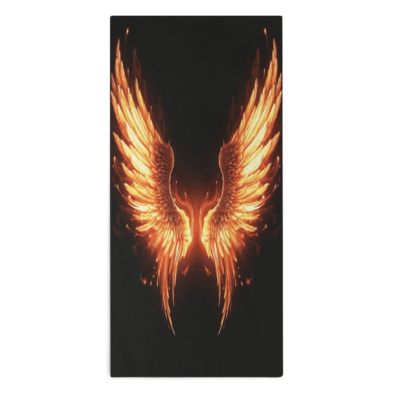 Fodpand Style Fire Angle Wings Microfiber Towels, Decorative Bath Towel Soft & Lightweight, Hand Towels Multipurpose Use For Bathroom, Pool, Gym, Spa, And Hotel Use