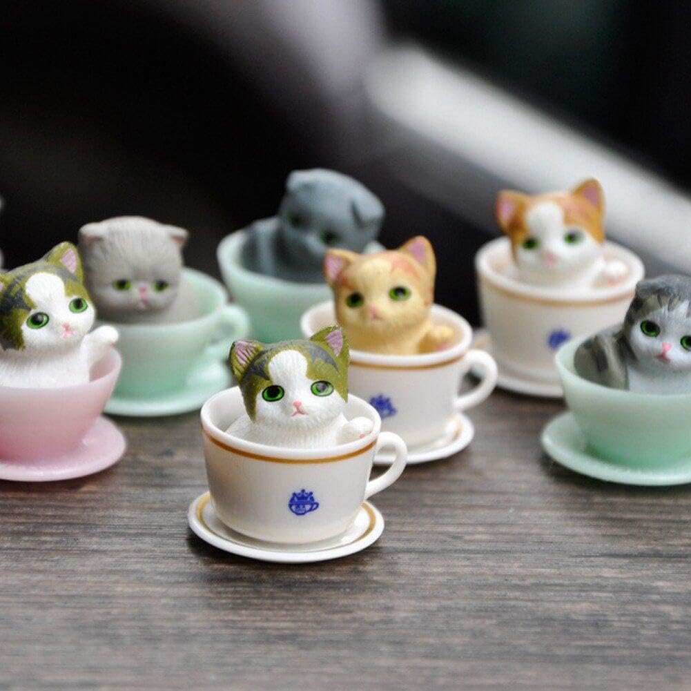 catのポットvintage 置物陶器 子猫ティーカップ小物入れアクセサリー入れ catのポットvintage 置物陶器 子猫ティーカップ小物入れアクセサリー