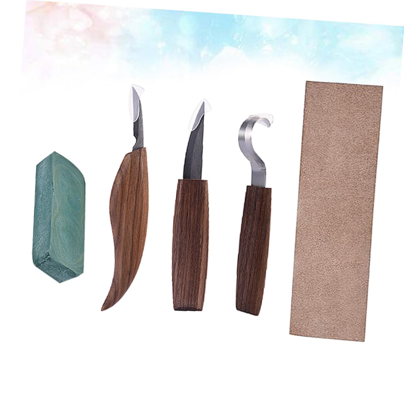 Kit Di Intaglio Per Legno Fai Da Te Manico in Legno Bulino e Strumenti Per Falegname Adatto Per Legni Teneri Come Tiglio Pino e Noce Americano Per Principianti e Lavori Artistici