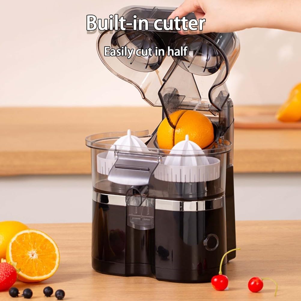 Electric Citrus Juicer, Automatic Juicer Machine, Cold Press Juicers Machines with Lift Rotation Mechanism, Dual Large Diameter, 18000 RPM Speed, for Oranges, Lemons