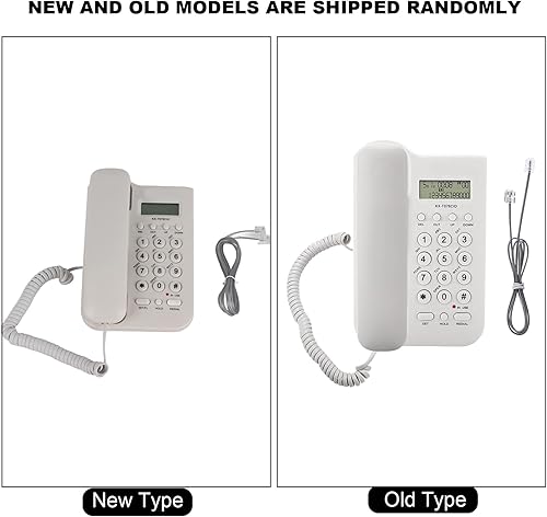 Miniatura 9 de Teléfono con cable con pantalla de identificación de llamadas, teléfono de escritorio con cable para el hogar, teléfono de escritorio con cable de