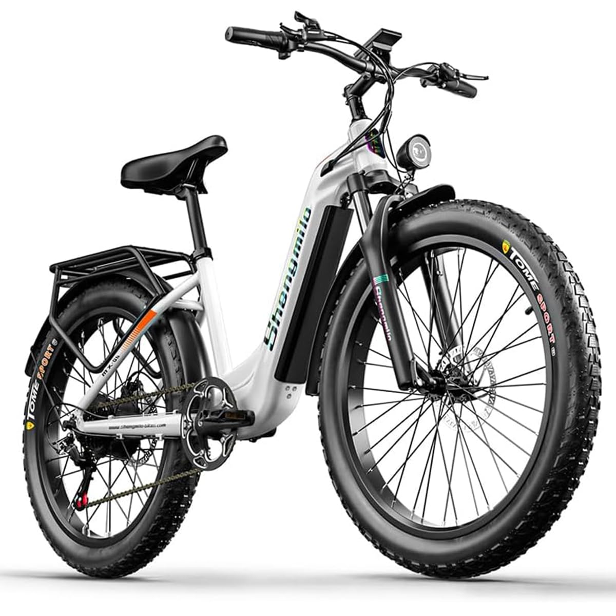 Shengmilo MX06 Bicicletta Elettrica Uomo/Donna, 80N.M, 26 Pollici Pneumatico Largo, Cambio a 7 Marce, Batteria 48V17.5AH, City Bike