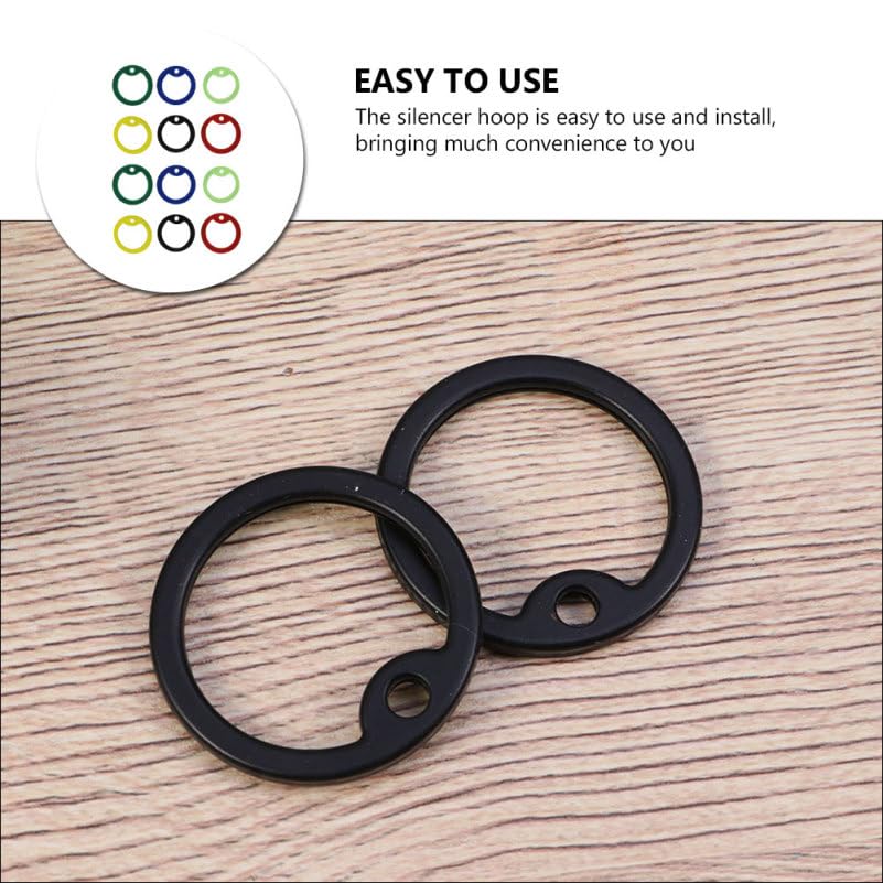 BUGUUYO Hundemarken Ringe 3.9 X 3.9 Cm Lautloser Gummi-Hundetag Schutz Zubehör Für Welpen Und Hunde (Zufällige Farbe)
