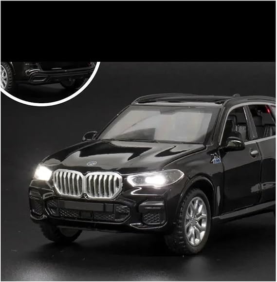 Scale Finished Model Car 1:32 For Bmw X5 Suv Static Simulation Die-cast Zinc Alloy Metal Car Model Ornaments Decoration Miniature Replica Car(Black)