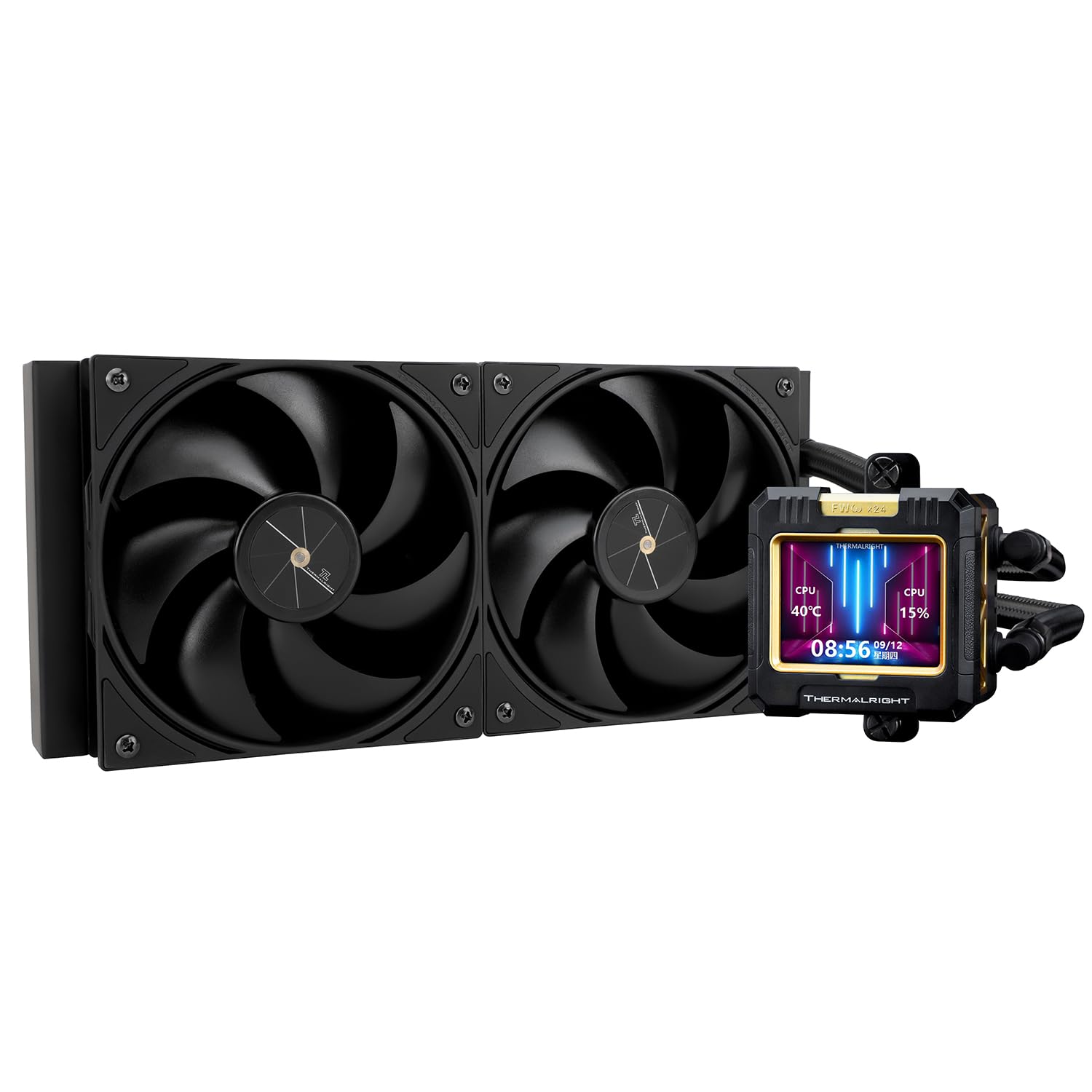 TR FW 240 Negro CPU AIO Cooler, PC 240 Especificación Sistema de refrigeración por agua, pantalla IPS LCD con resolución 320 x 240, para AM5 e Intel LGA1700/17XX, bomba de alto rendimiento