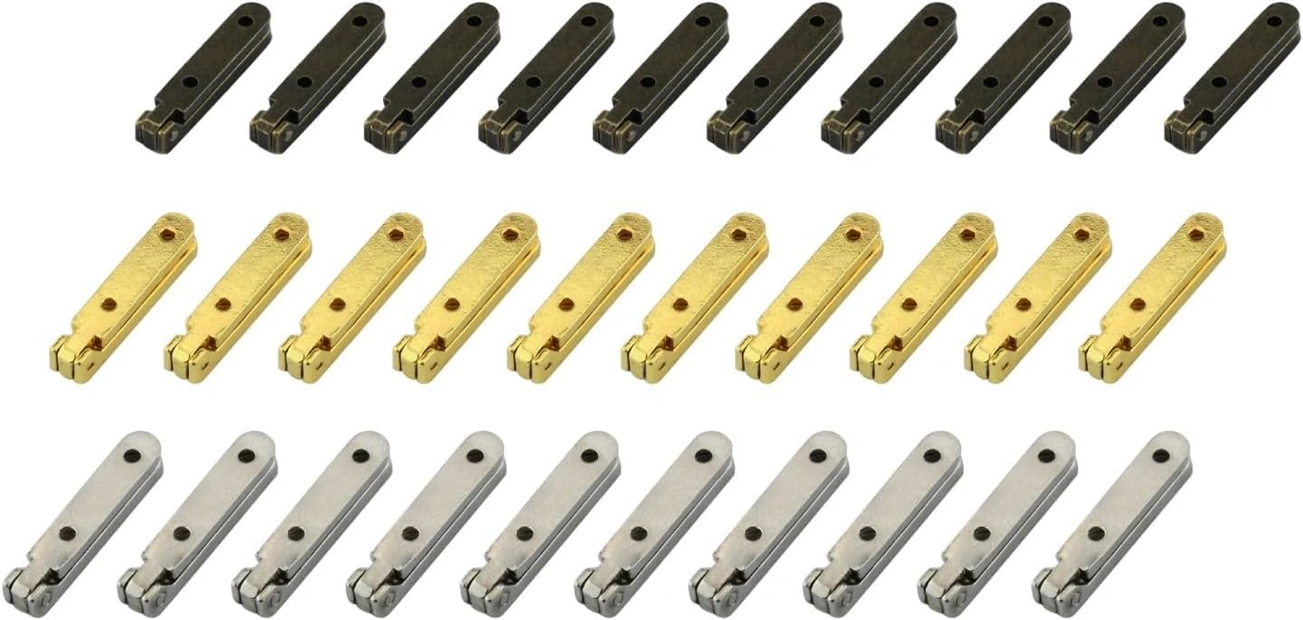 Zinc Alloy Small Hinges Wooden Case Cupboard Cabinet Toolbox 90 Degree Folding Hinge W/Screw 30 * 6mm 10Pcs(Antique Bronze)