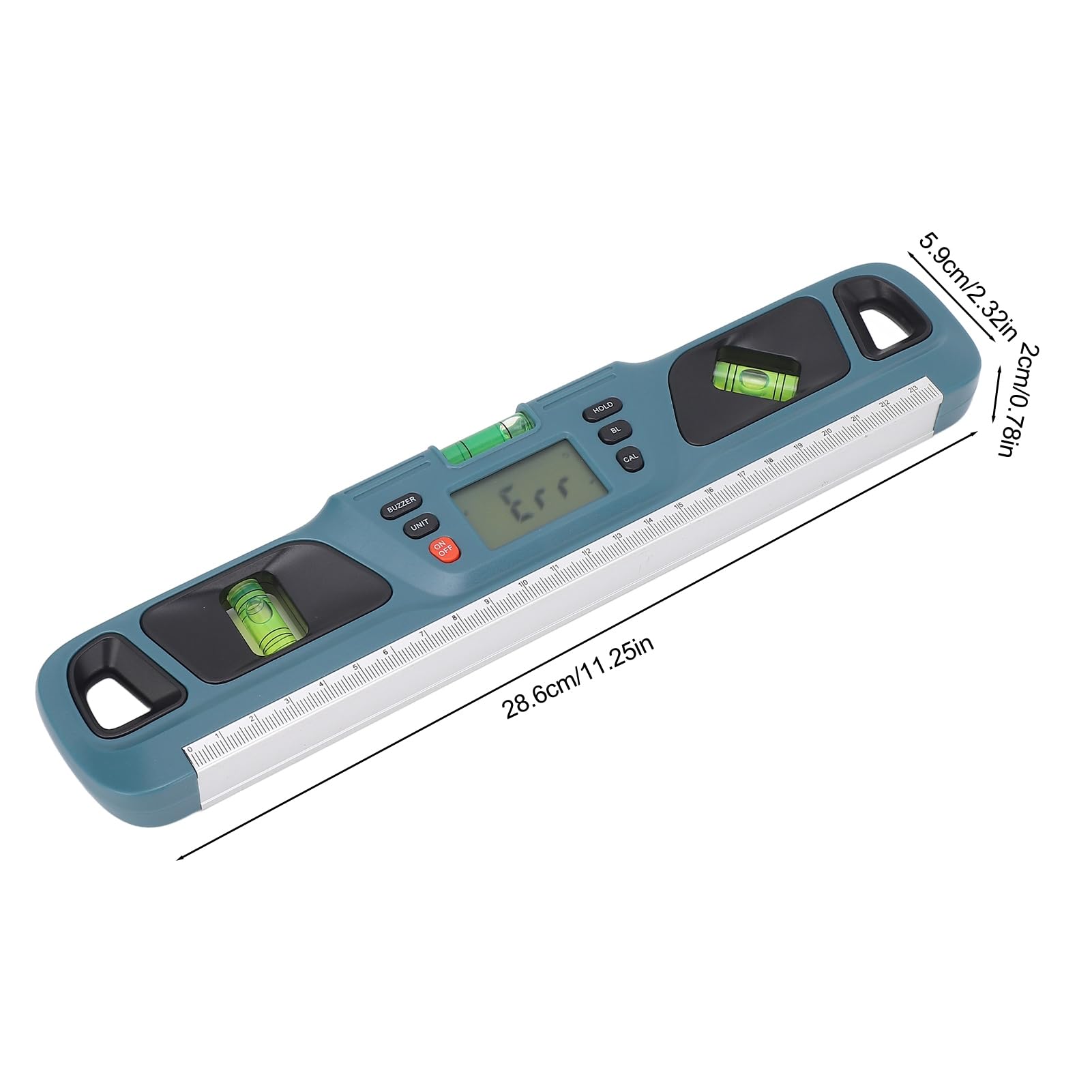 POENVFPO Digitale Wasserwaage, LCD-Display, Multifunktionale Elektronische Wasserwaage und Winkelmesser für Winkel und Neigungen, Hausrenovierung, Tischlerprojekte