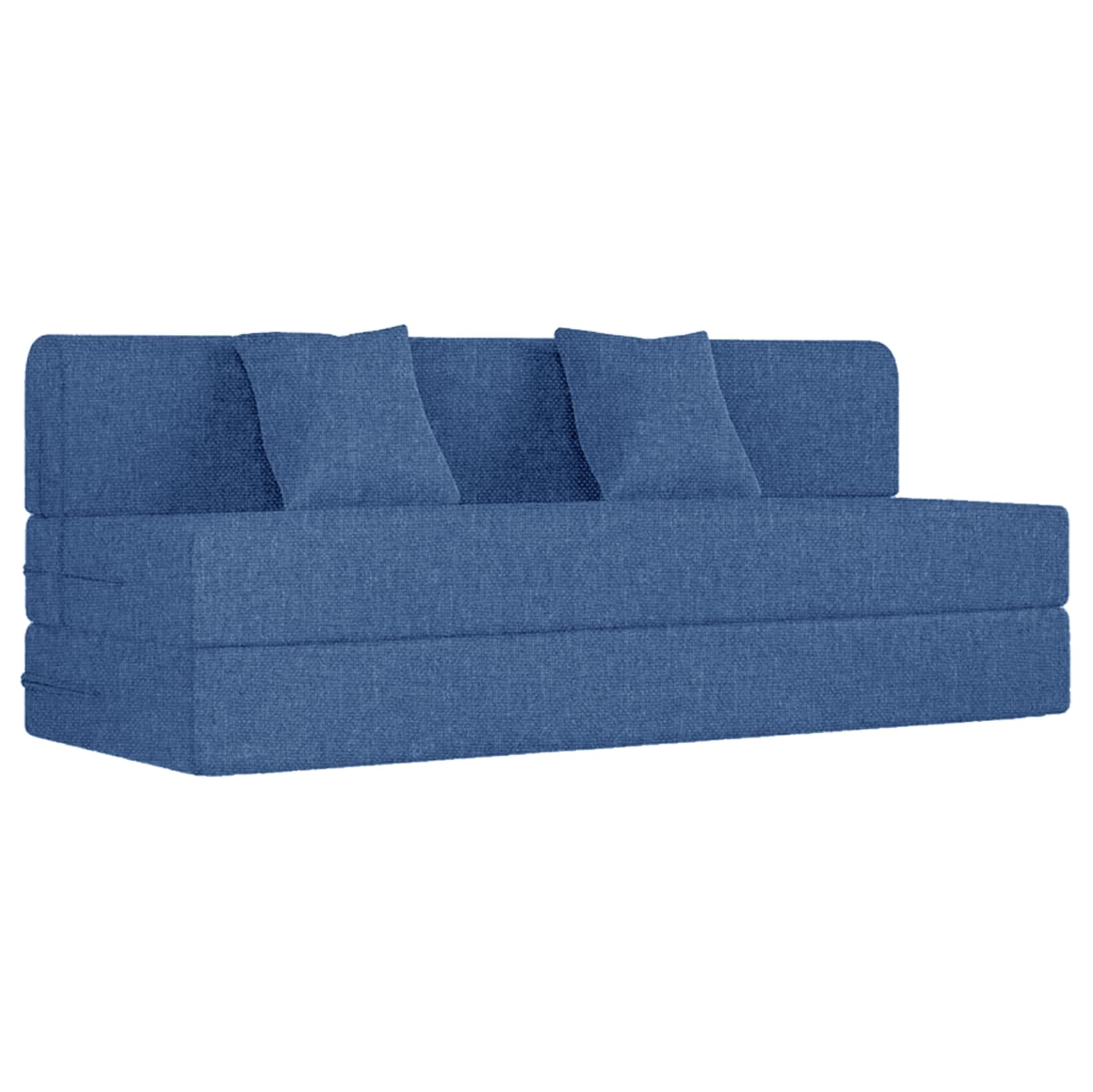 TRENDY VIBES | 3 -Seater, Blue Color | Folding Sofa Cum Bed & Mattress - Perfect for Guest Home & Office -5X6 Feet