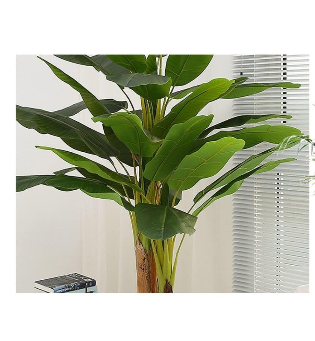 Fake Trees Sztuczne Drzewo Bananowe Duże Tropikalne Rośliny Fałszywe Liście Plastikowe Monstera Musa Do Salonu Sypialnia Duża(180cm)