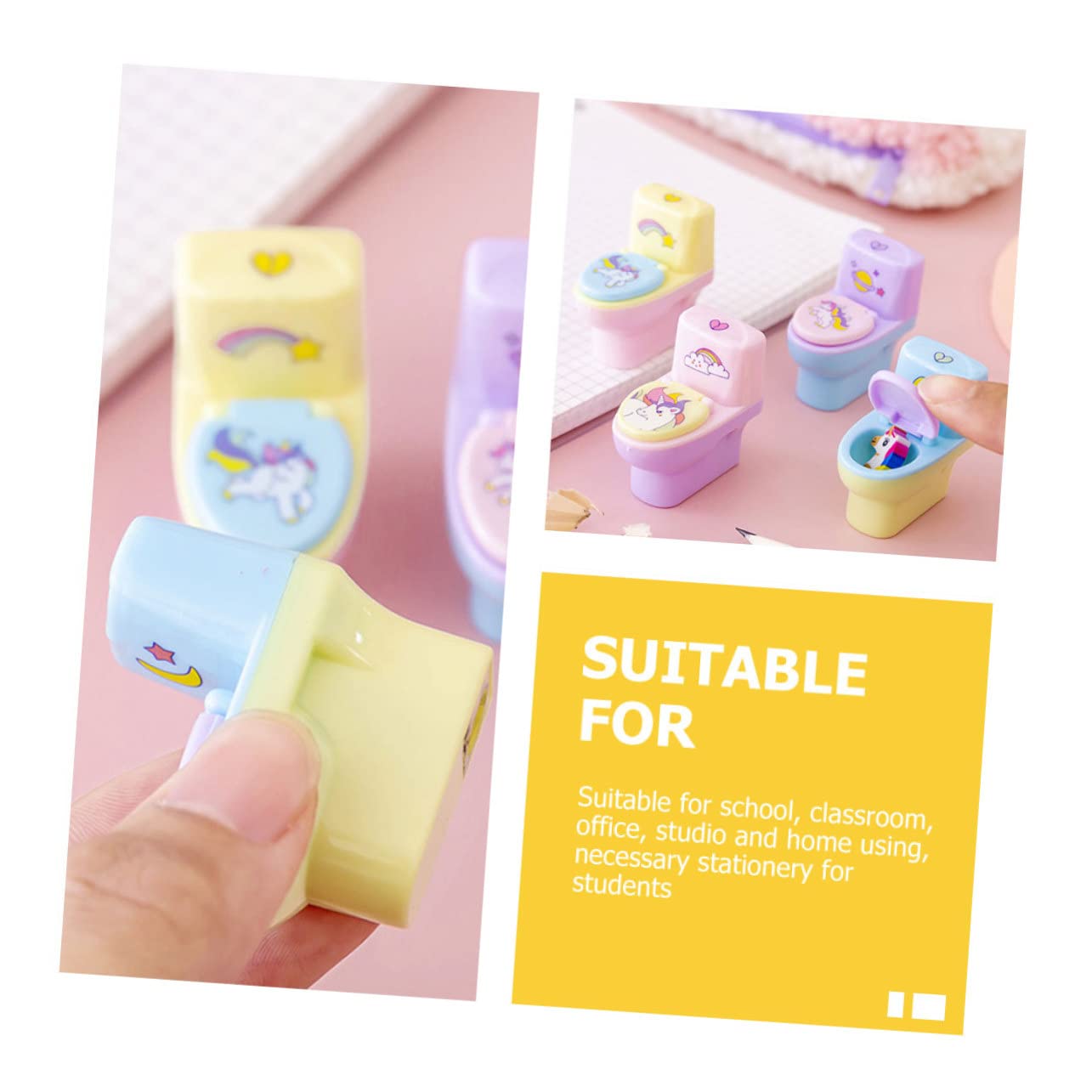 NUOBESTY 36 Pièces taille-crayon pratique pour enfants portable bureautique accessoires beaux taille-crayons aiguiseurs taille-crayon portatif taille-crayons pratiques Ménage outil à main