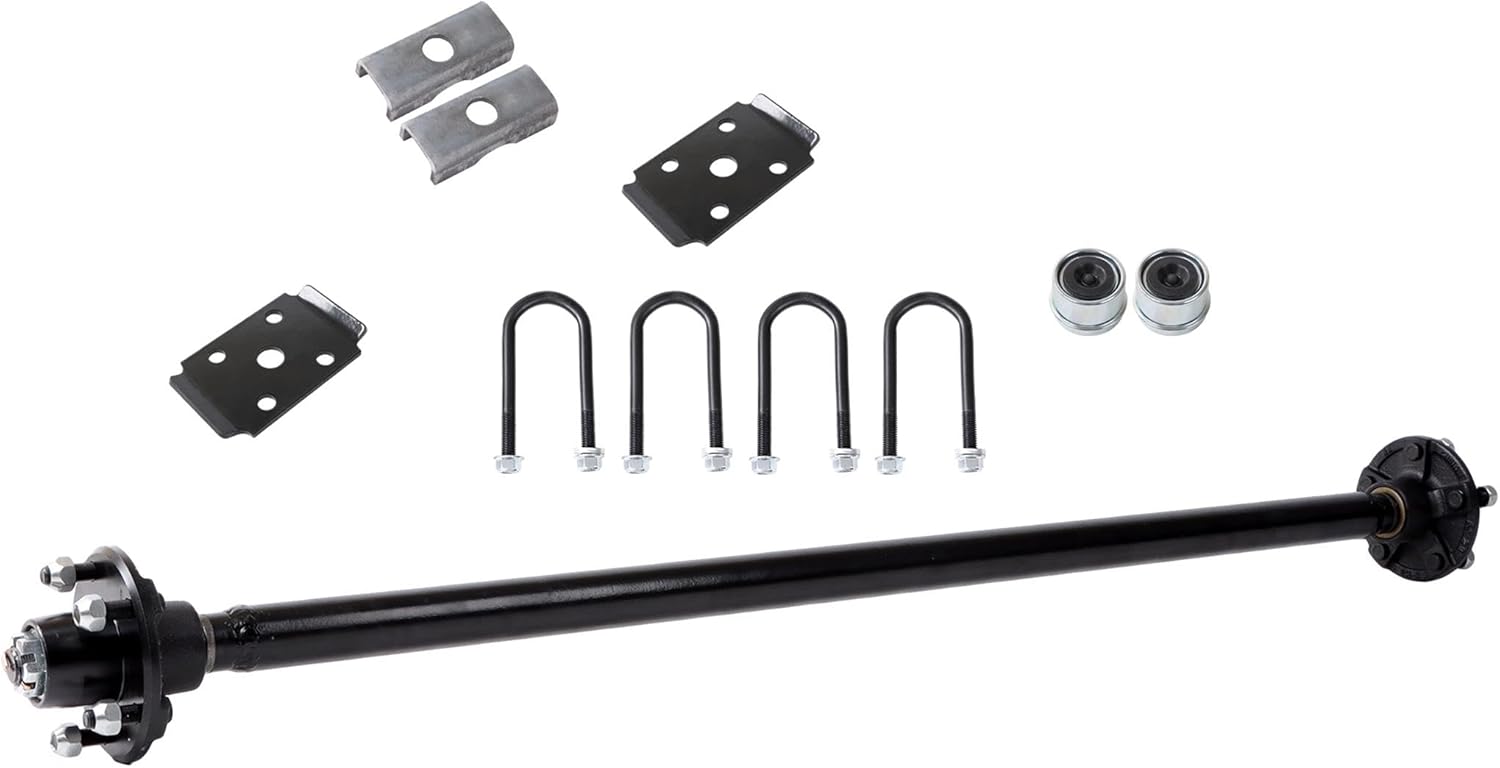 Trailer Axle 2000 lbs Axle Beam 5 Lug Trailer Axle 52 inch Hub Face