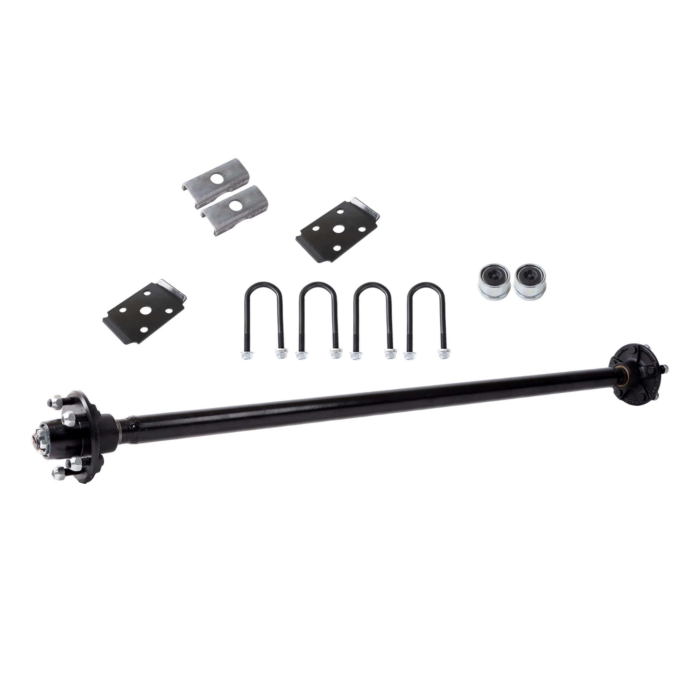 Thomletha Trailer Axle 2000 lbs Axle Beam 5 Lug Trailer Axle 52 inch Hub Face