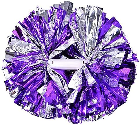 Yosoo Plastic Cheerleading Poms, Cheer Dance Pom Pom with Plastic Handle for Team Spirit Sports Dance Cheering