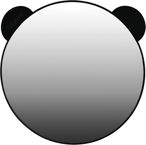 Lulyboo Baby Car Seat Mirror with Wide View, Crystal-Clear Reflection, Adjustable, Lightweight & Shatterproof, Easy Install, Secure Fit, Charming Bear Design for Safe Monitoring