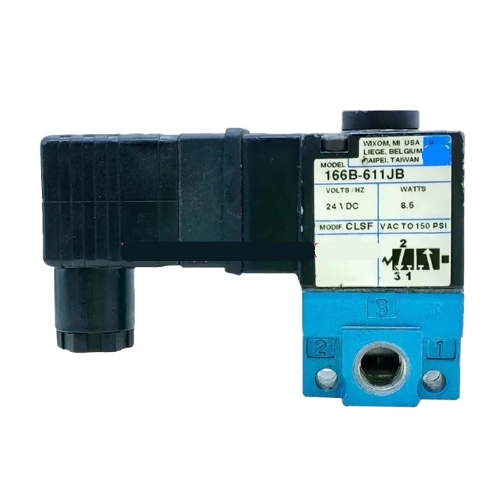 Électrovanne 166B-611JB pour contrôle de fluide hydraulique industriel