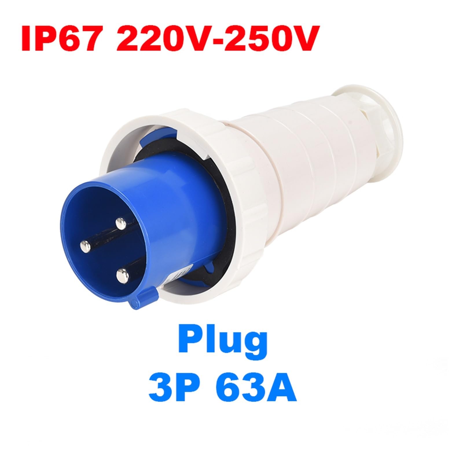 Conector industrial impermeable IP67, 63 A/125 A, 3P, 4P, 5P, for montaje en panel de superficie, conector eléctrico(Connector5P 63A)