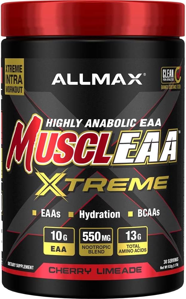 MUSCLEAA Xtreme, Cherry Limeade - 532 g Powder - Provides EAAs, BCAAs & Hydration - Up to 30 Servings
