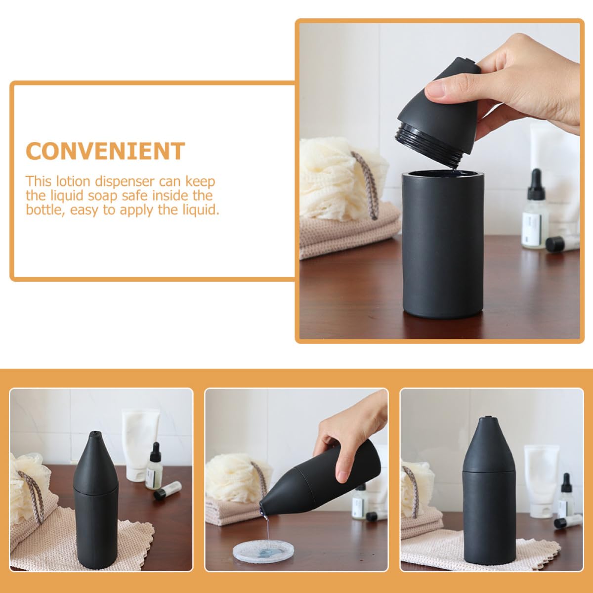 ifundom Dispenser per Sapone a Pressione in Silicone Alimentare, Bottiglia Comprimibile Portatile da Viaggio, Flacone Erogatore di Lozione per Cucina e Bagno, Contenitore Ricaricabile