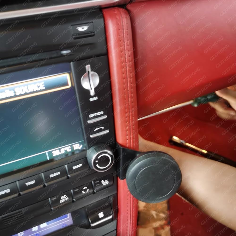 Uchwyt na telefon do Porsche 911 997 / Boxster Cayman 987 (2005-2012), przykręcany aluminiowy uchwyt na telefon