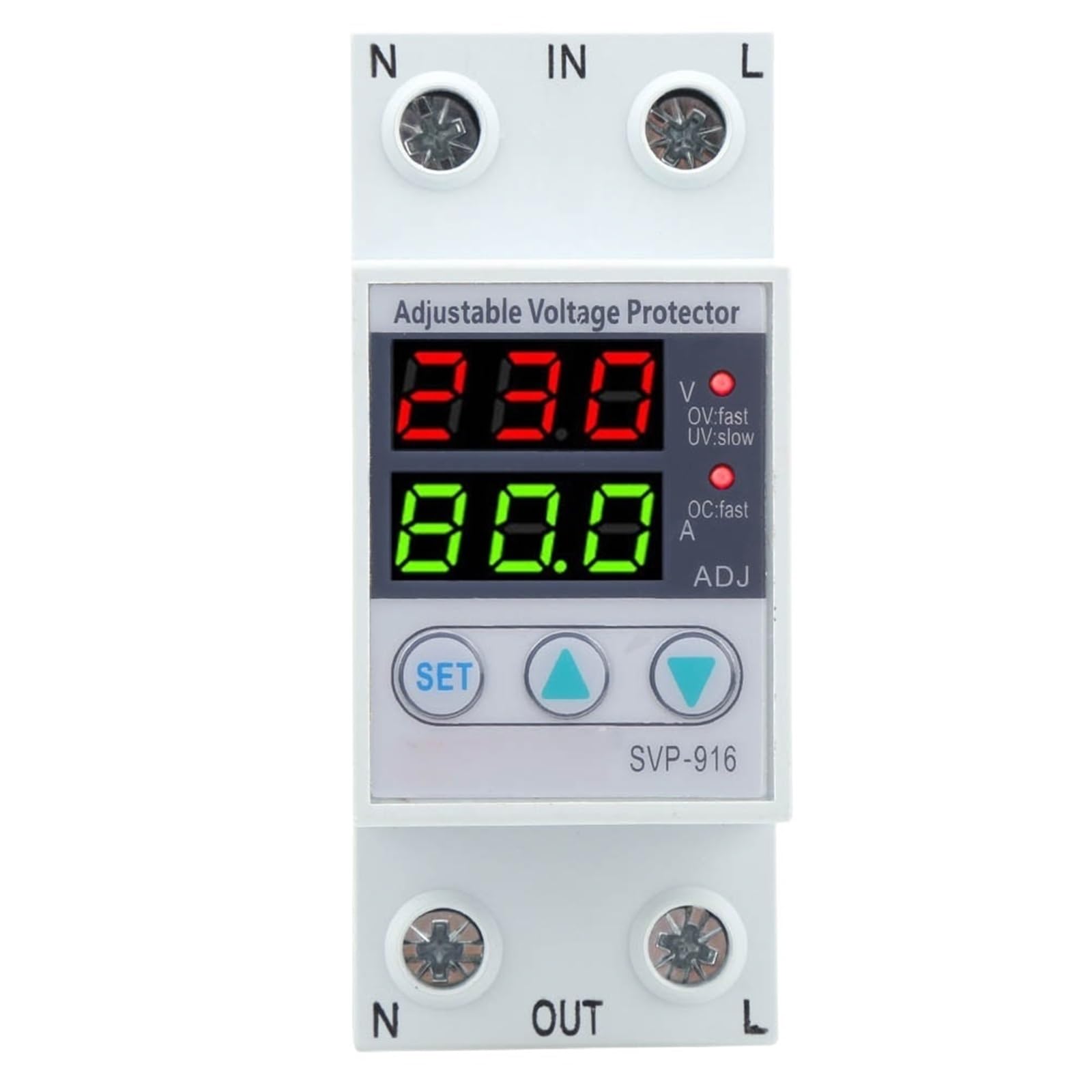 Protector de sobretensión 80A SVP-916 ajustable 100-130V CA con reinicio retardado 6