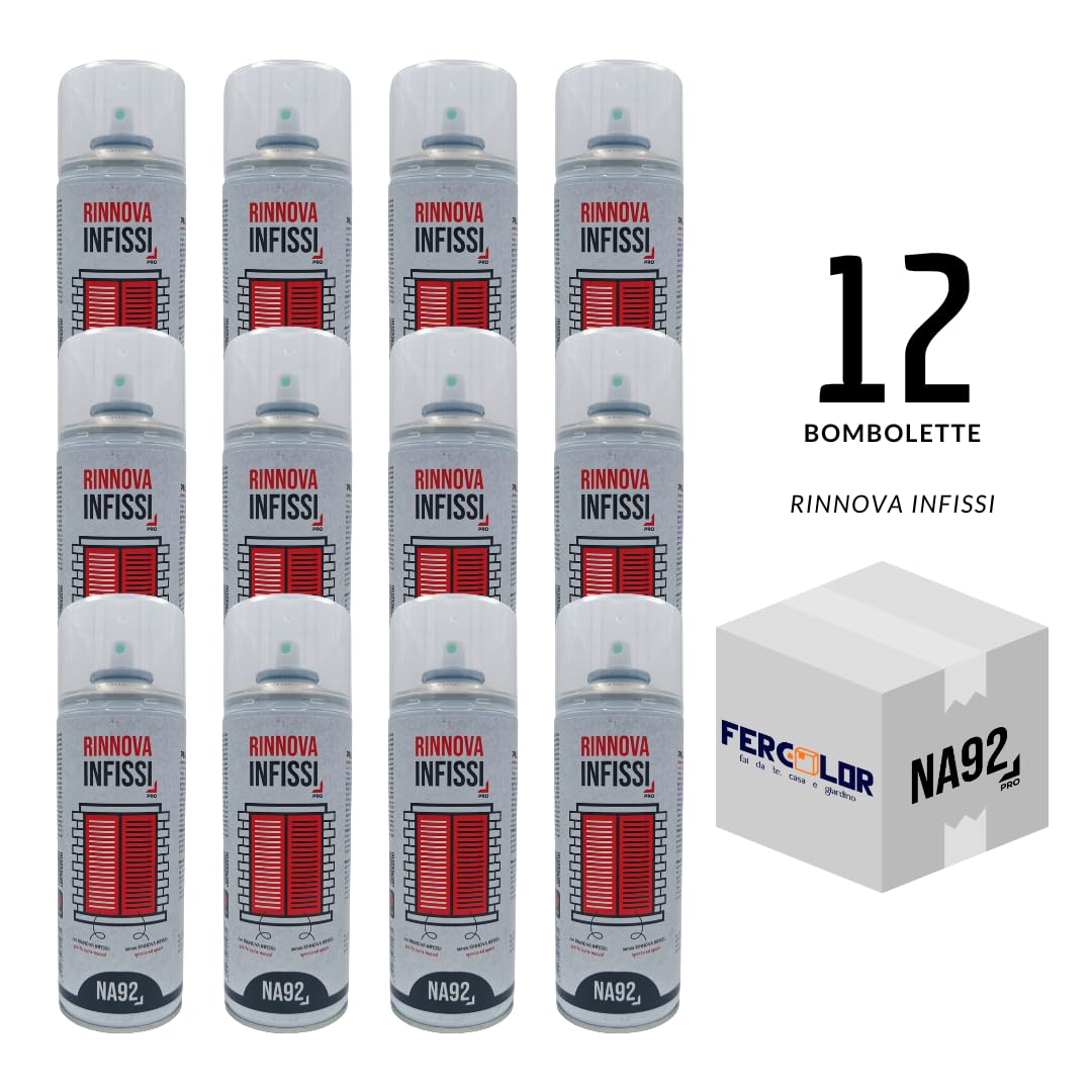 RINNOVA INFISSI Pro – Detergente Spray per Infissi in Alluminio e Legno | Anti-Aloni, Protettivo Anti-UV e Smog | Ideale per Interni ed Esterni | 400 ml (12)