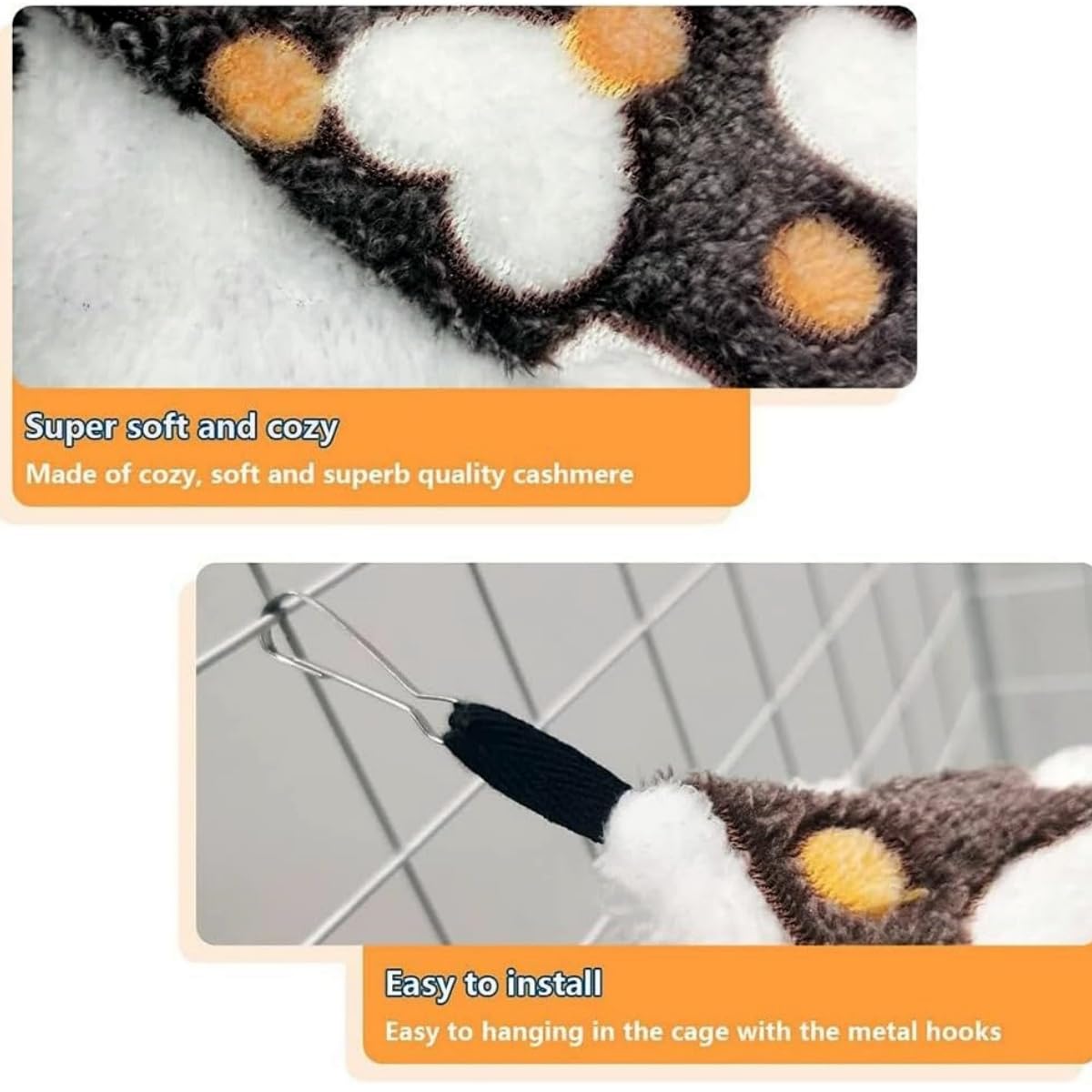 Hamac pour Animaux de Compagnie,Hamac pour Petit Animal,Sac de Couchage pour Hamster,lit chaud pour l'hiver,pour Furet Hamster Chinchilla de cobaye,Rat,hamac de Luxe