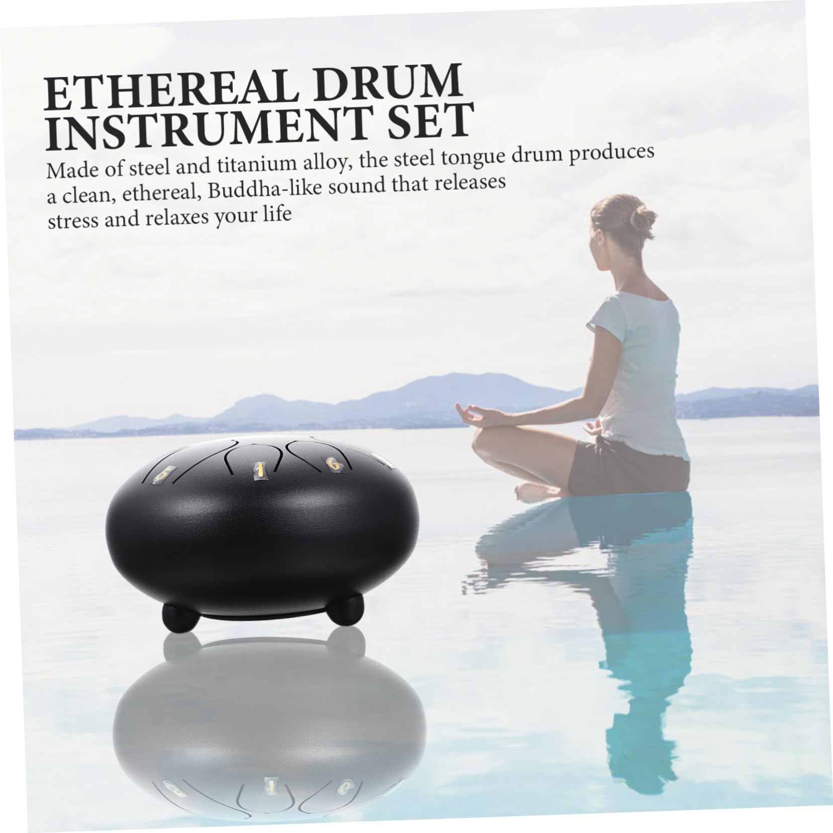 Levemolo Beginner-friendly 8 Note Drum Kit Portable Hand Drum for Adults Boys and Girls Percussion Instrument