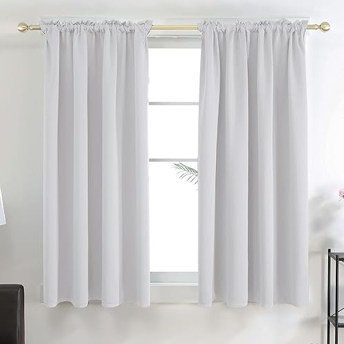 Deconovo - Cortinas blackout con dobladillo para cortinero y aislamiento térmico