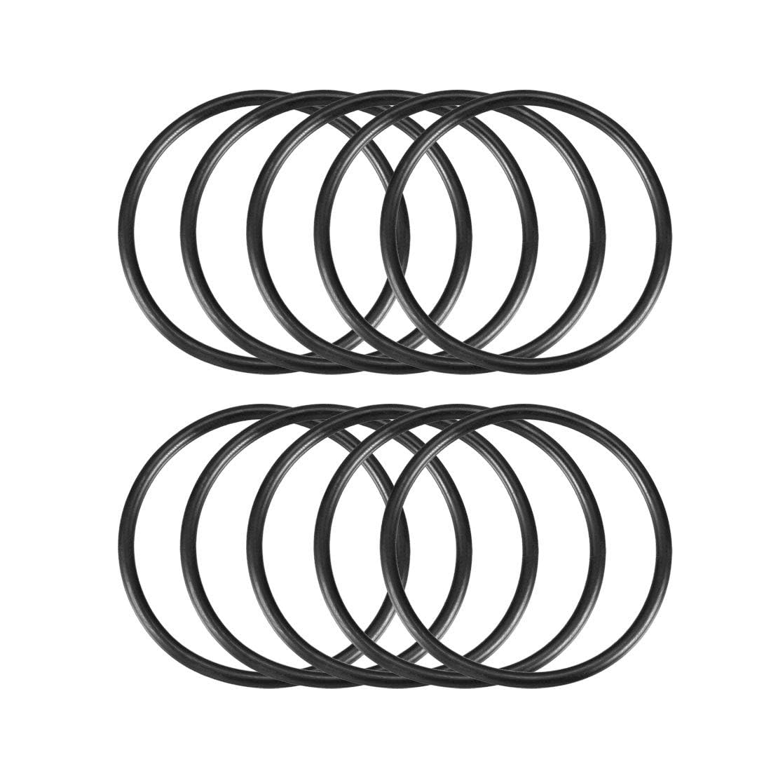 TA-VIGOR 10Pcs Nitrile Rubber O-Rings, 55mm OD 49mm ID 3mm Width Rubber Washers Spacer O-Rings Gasket kit, Metric Sealing Gasket for Hose, Faucet, Automotive, Plumbing