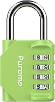 Vista 38 de Puroma - Candado impermeable de combinación de 4 dígitos, para intemperie, para casillero escolar o deportivo, valla, caja de herramientas, puerta