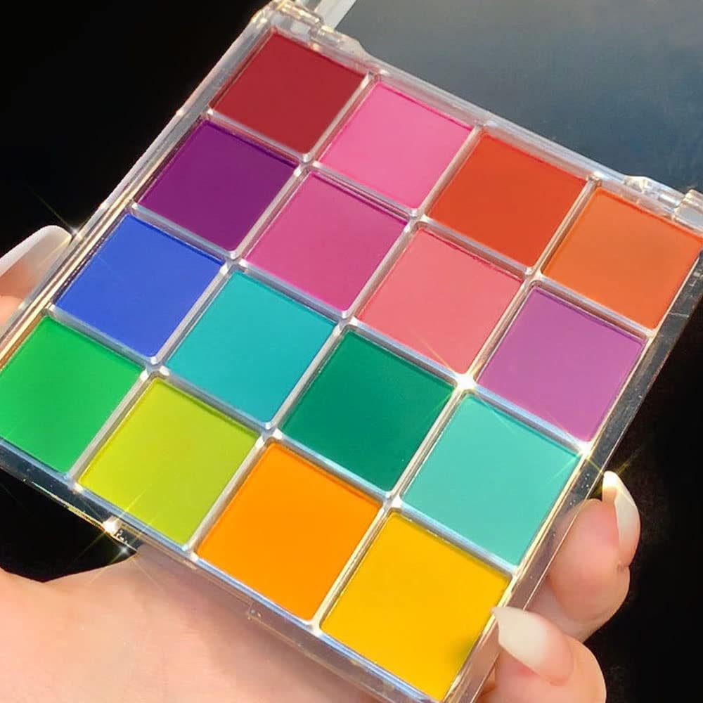 AMY'S DIARYBrights Rainbow Eyeshadow Palatte Matte makeup,Forest Blue Purple 16 Colors Matte Eyeshadow Long Lasting Colorful Eye Shadow Plattet for Girls