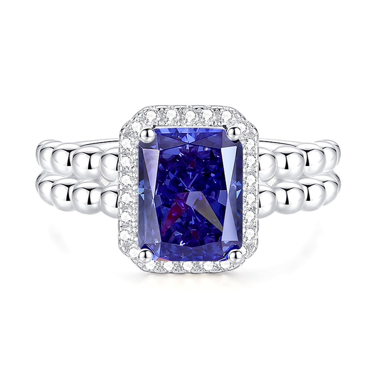 Pierścionek damski z białego złota z cytrynem 2,5 ct, prawdziwe złoto, eleganckie obrączki ślubne dla kobiet