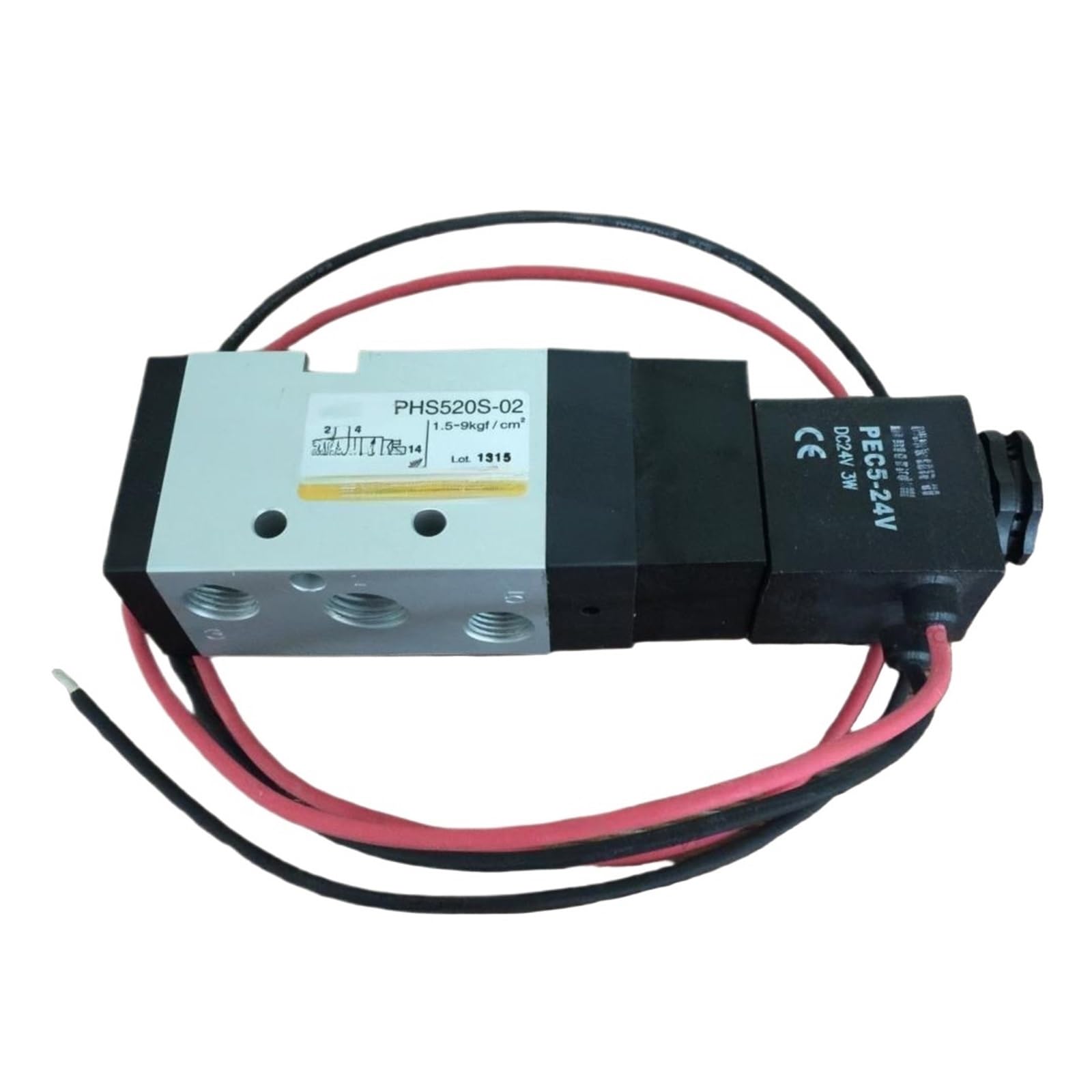 Électrovanne PHS520S-02-24V-DL-L distributeur 5/2 pneumatique industriel pour vérin 1-9 bar