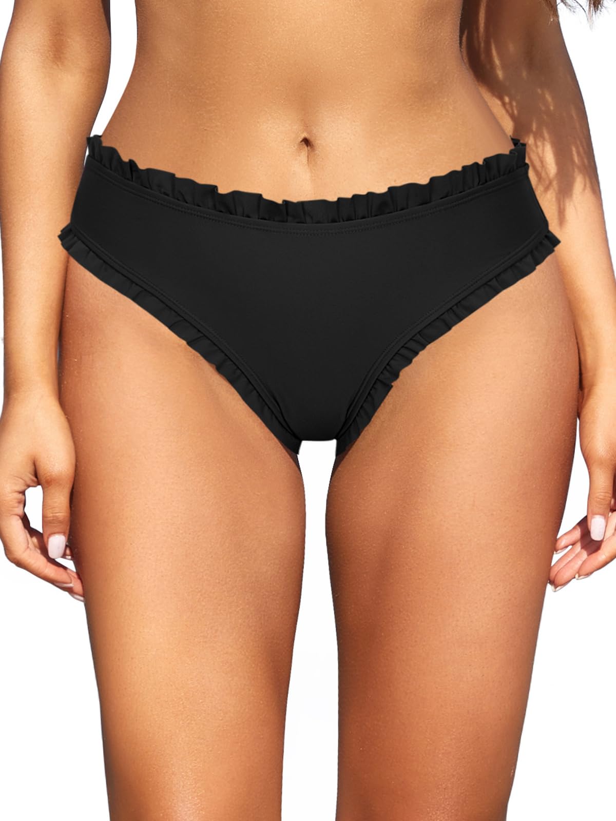 Bas de bikini à volants taille moyenne SHEKINI été