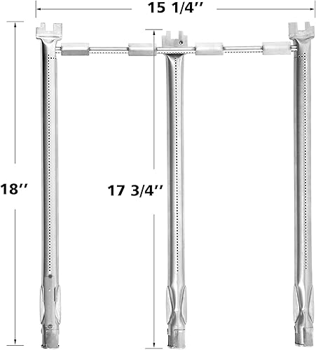 Miniatura 2 de HWGckct 69787 Quemador de parrilla de 18 pulgadas para parrillas de gas Weber Spirit 300 y Spirit II serie 300, Spirit E310 E320 S310 S320 E330 S330