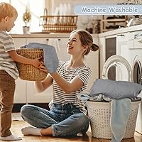 Vista 6 de Yoofoss Protector de colchón impermeable para cuna, paquete de 2, funda acolchada para colchón de cuna, ultra suave y transpirable, lavable a