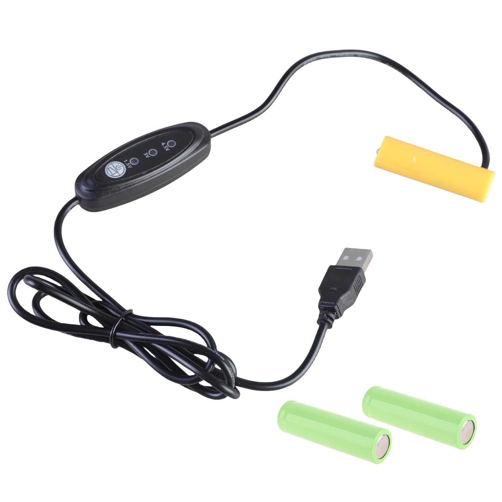 Gaointell As Pictures Usb 5V2a To 1.5V 3V 4.5V Aa Fake Battery Elimination Cable Power Adapter Cord Replace For 1-3Pcs 1.5V Aa Lr6