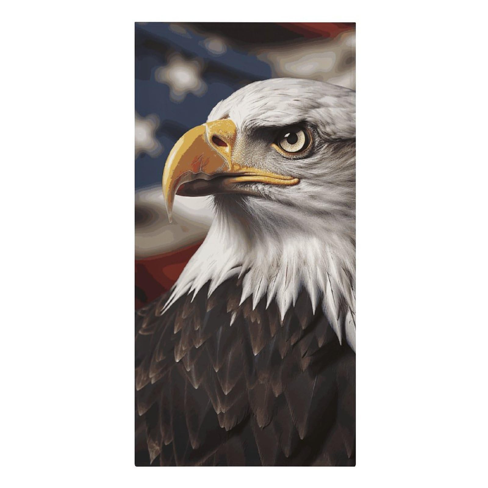 QMNLKH Bald Eagle US Flag Pictures Beach Towel for Women, Large Microfiber Pool Towel for Men, Absorbent Swim Towels for Home, Lightweight Bath Towels for Camping, Yoga, 30.3"x61.4"