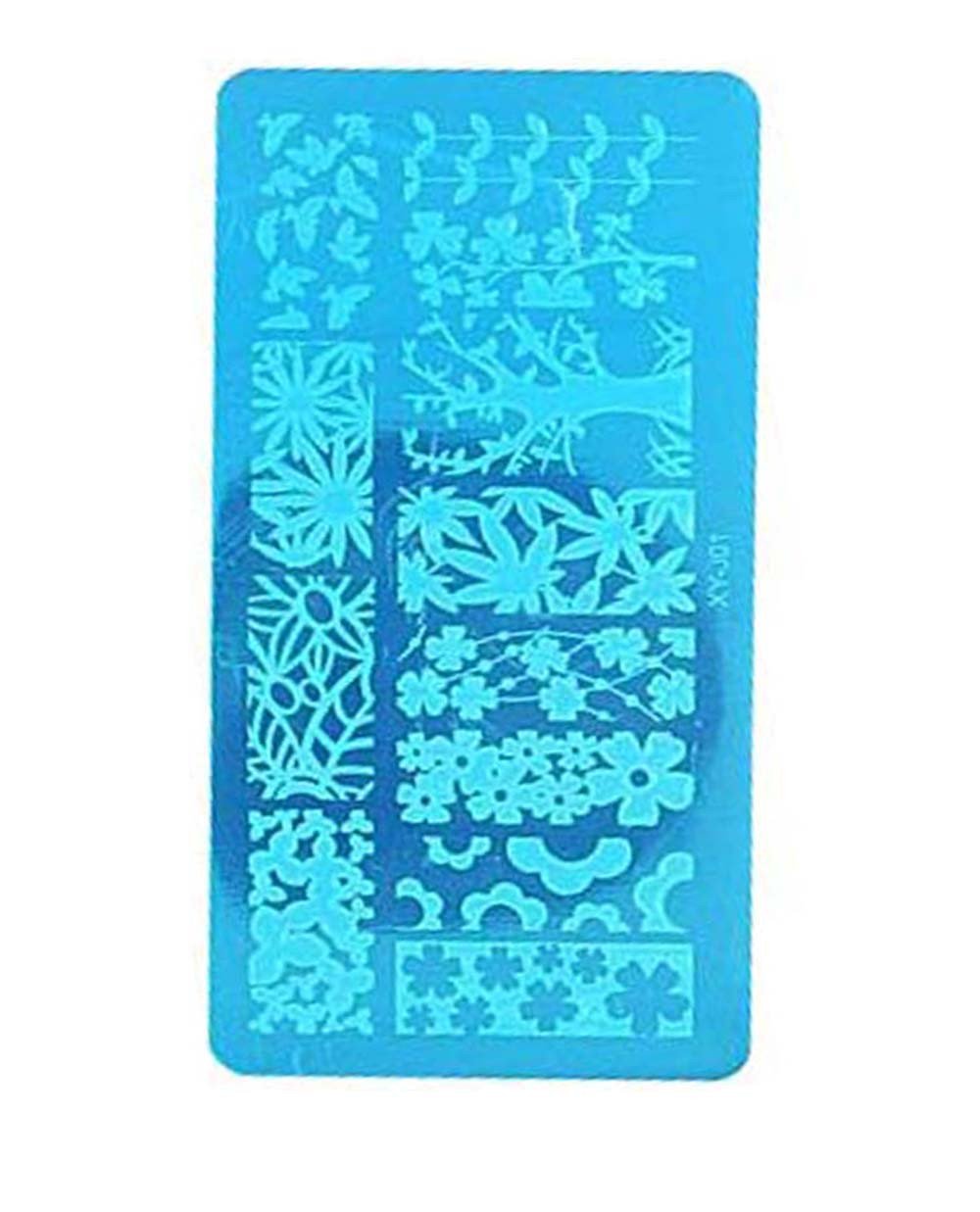 FOK Combo of 1pc Rectangular Nail Art Random Design Stamping Image Plate And 1 Pc French Manicure Nail Art Tip Sticker-image-27