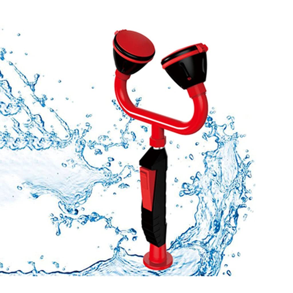 Estación Lavaojos de Emergencia Portátil Estación de Lavado de Ojos Drench Hose Ducha con Cabezal Rociador para Uso Industrial y de Laboratorio (Cabezal Doble de Latón)