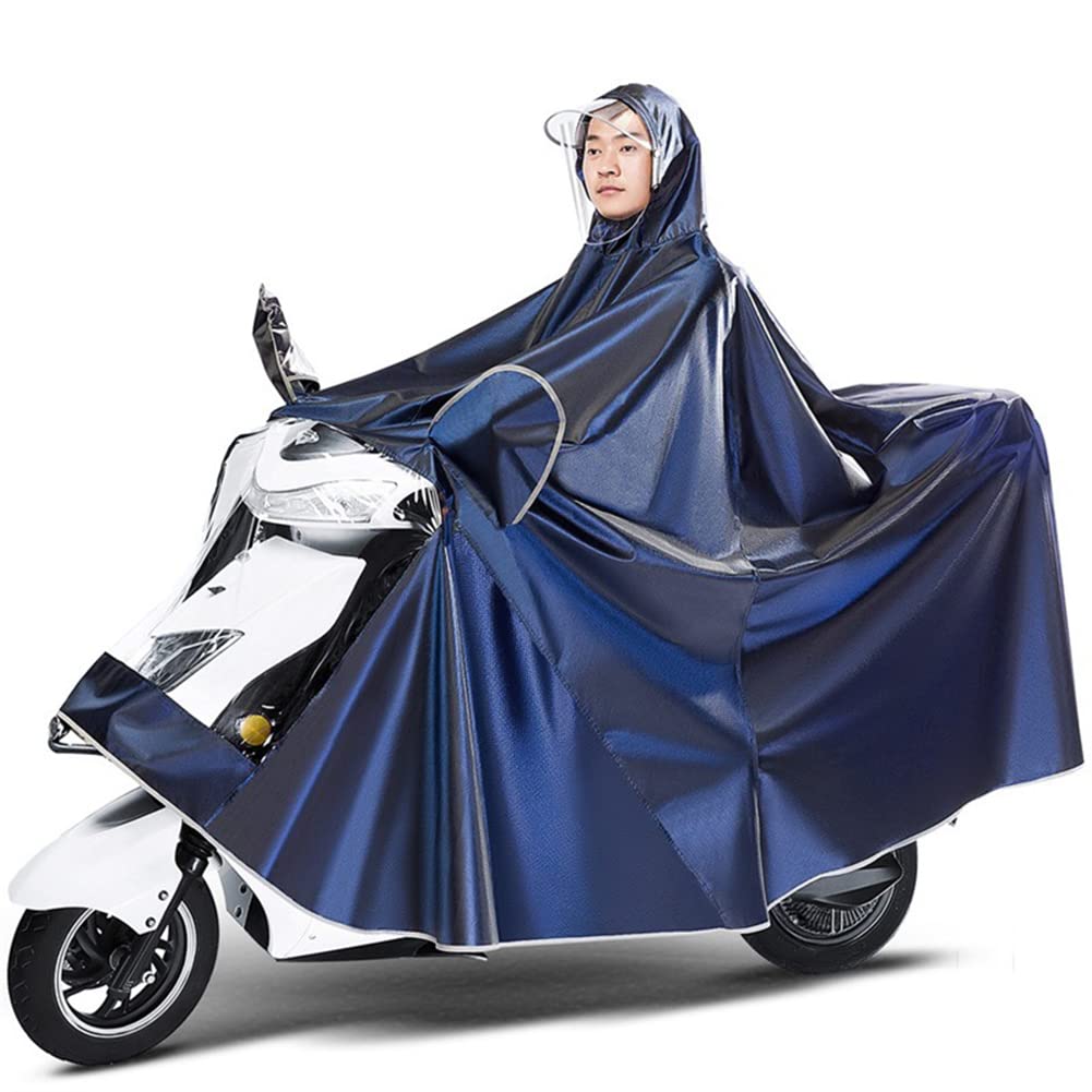 Cappotto antipioggia, impermeabile per bici elettrica, impermeabile da ciclismoPoncho da moto Uomo Donna Ciclismo Mantella antipioggia Poncho Cappotto antipioggia antivento con cappuccio Copertura pe