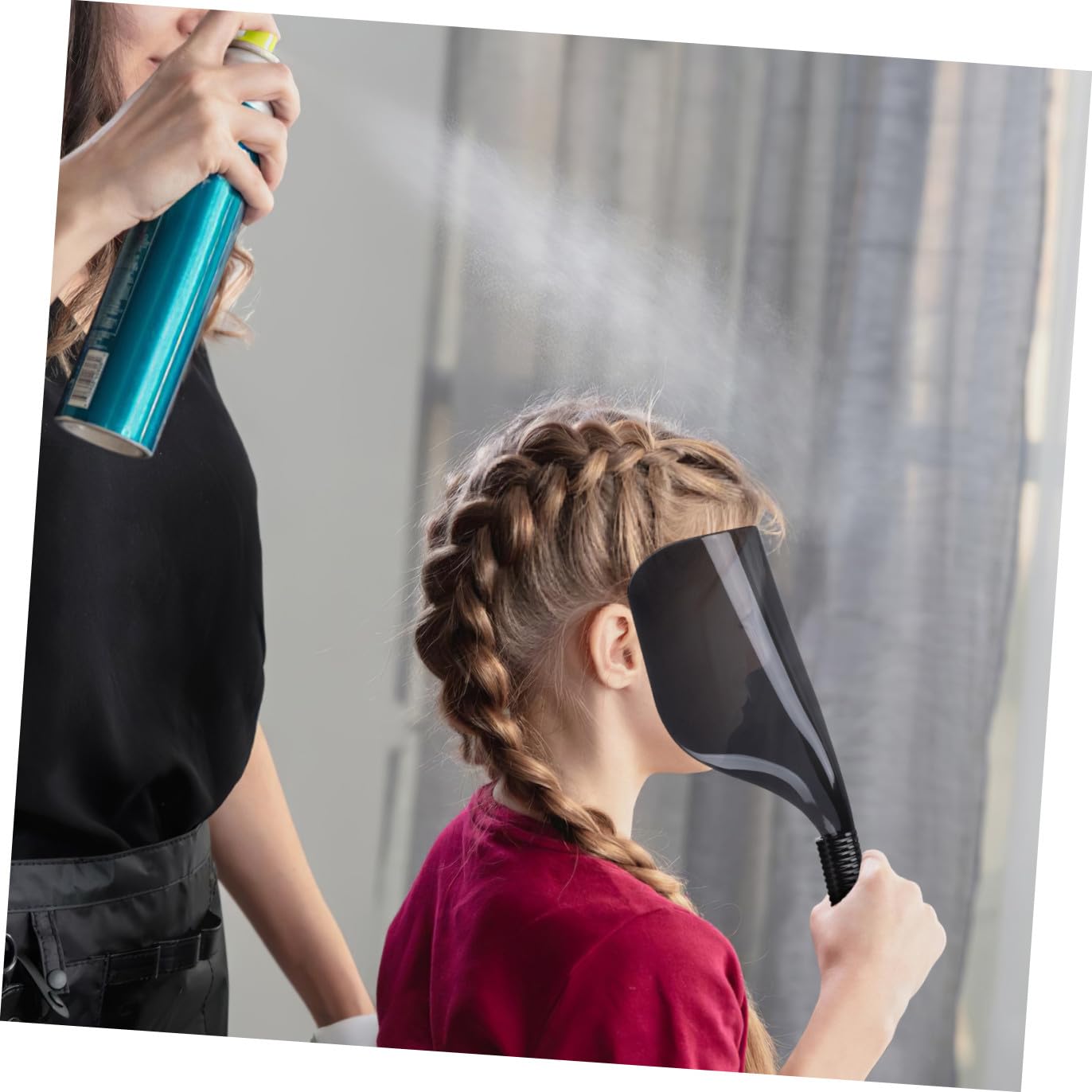 3stücke Haarfärbemaske Mit Schutzschild Haarspray-gesichtsschutz Für Friseursalons Und Zuhause Komfortabel Und Einfach Zu Bedienen Für Haarpflege Und Färbung Schwarz