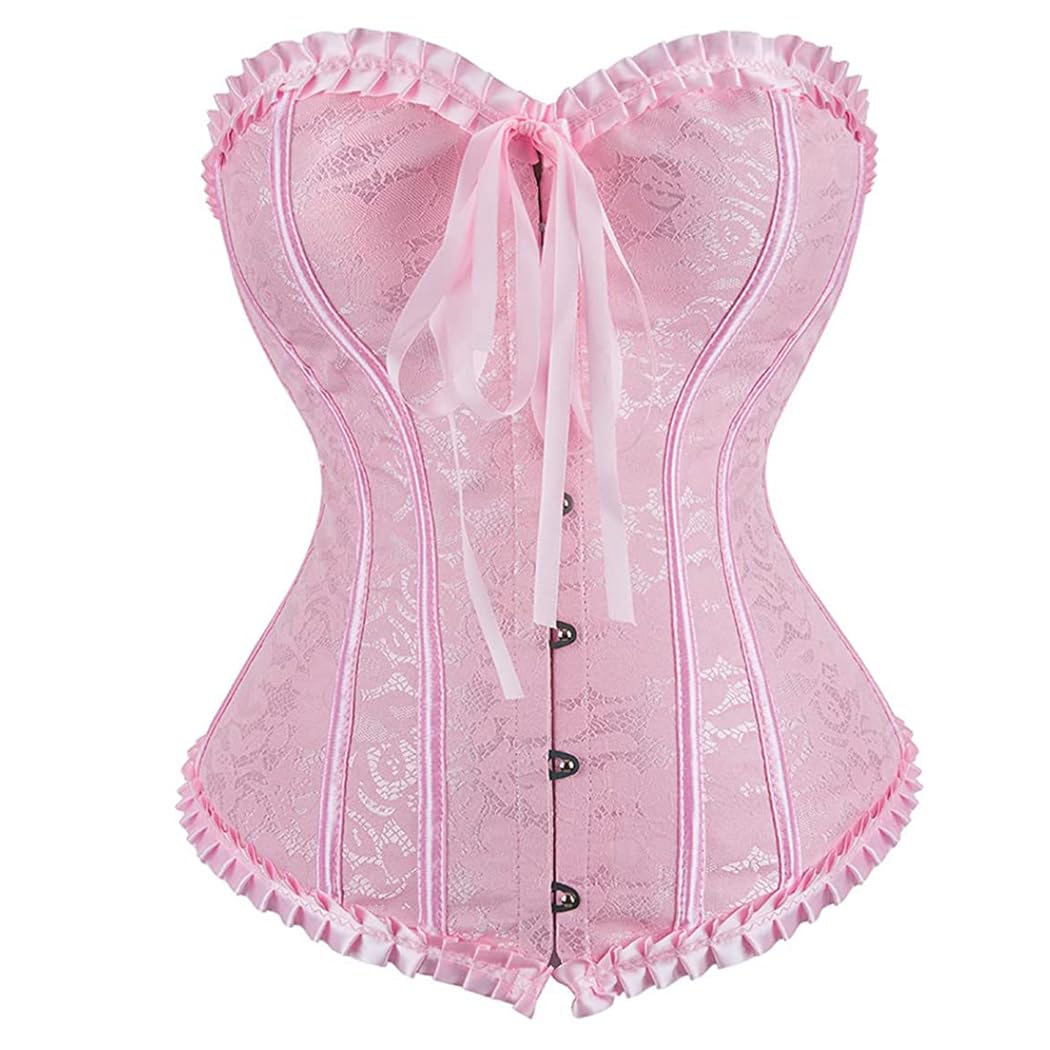 Grebrafan Brocado Corset Bustier Sexy Nupcial Corsés y Lencería Talla Grande — view 11
