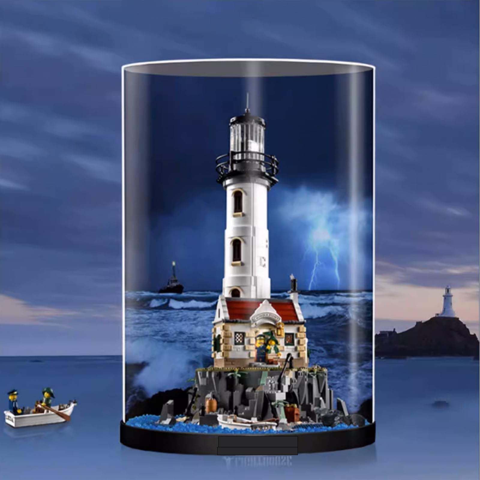 Vitrine WXHJM Transparente pour LG 21335 Phare Motorisé, Étanche à la Poussière, Collection Boîte de Rangement 30x30x60cm 2MM Vitrine WXHJM Transparente pour LG 21335 Phare Motorisé, Étanche à la Poussière, Collection Boîte de Rangement 30x30x60cm 2MM